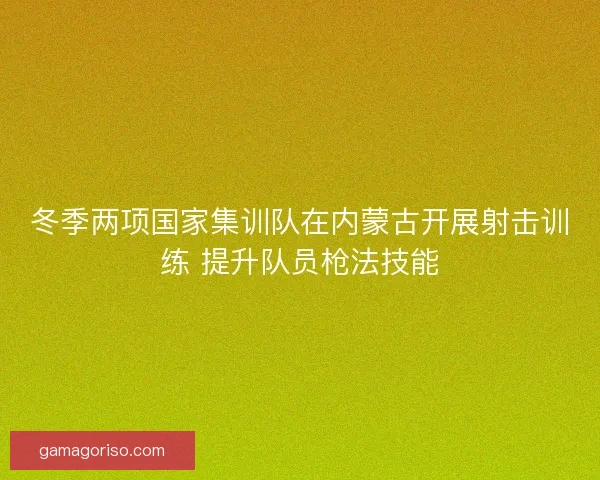 冬季两项国家集训队在内蒙古开展射击训练 提升队员枪法技能